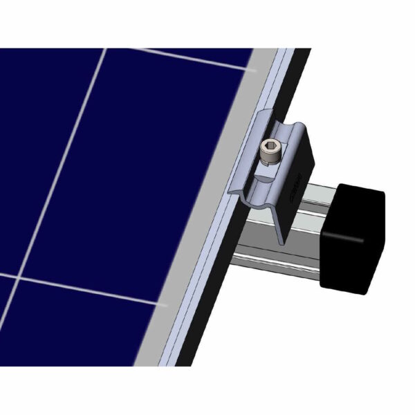 Orima Easy Rail 30-40mm aurinkopaneelin päätykiinnike musta 8 kpl - Image 2