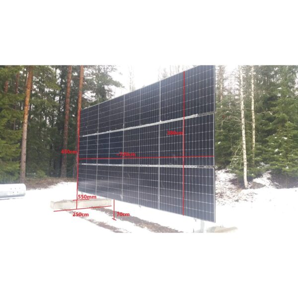 5 kWp käännettävä aurinkovoimala maa-asennuksiin - Image 3