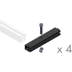 Päätykiinnike Orima Easy Rail Lasi-Lasi 4Kpl