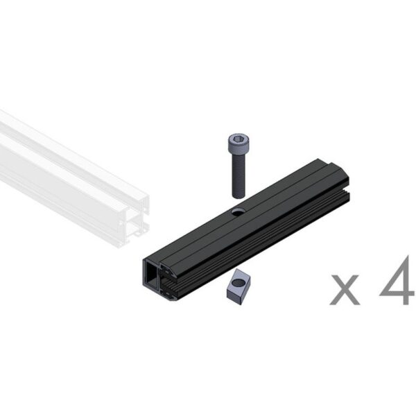 Päätykiinnike Orima Easy Rail Lasi-Lasi 4Kpl