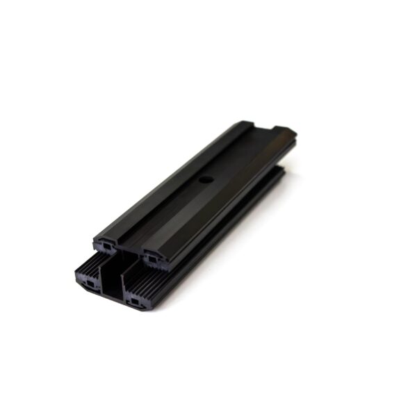 Kiinnike Lasi/Lasi Välikiinnike Musta 150 Mm