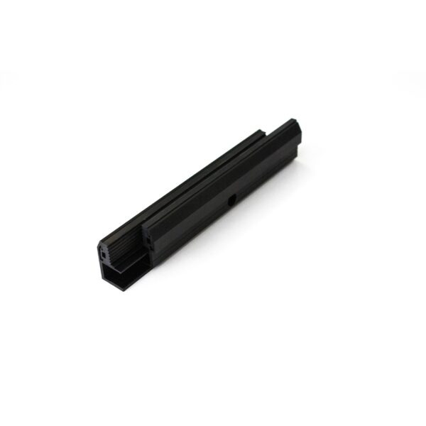 Kiinnike Lasi/Lasi Päätykiinnike Musta 150 Mm